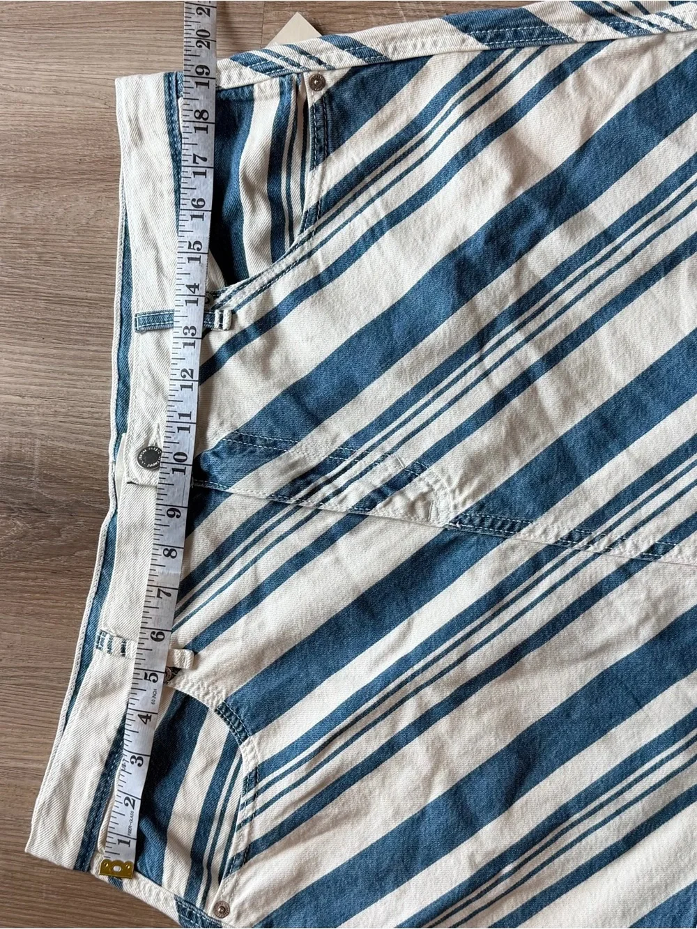 Universal Thread Blue and White Striped Mini Skirt